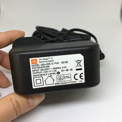 NEW 12V 1.5A 18W DSA-20R-12 FUK 120180 DC Power supply Wall Charger Adapter For JBL On Stage III 3-U